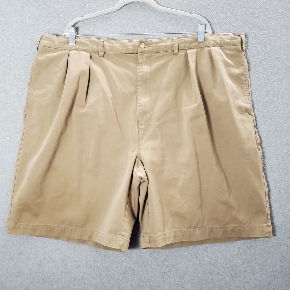 VINTAGE Polo Ralph Lauren Men Shorts 48B Beige Chino Tyler Logo Embroidered READ